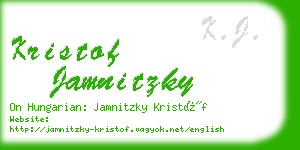 kristof jamnitzky business card